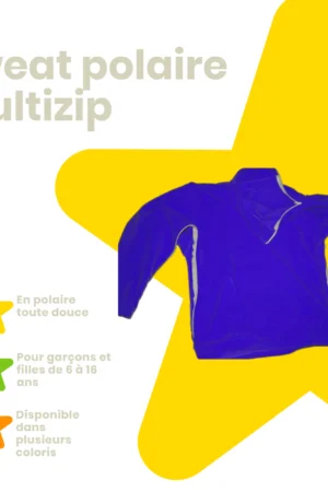 Sweat polaire adapté multizip